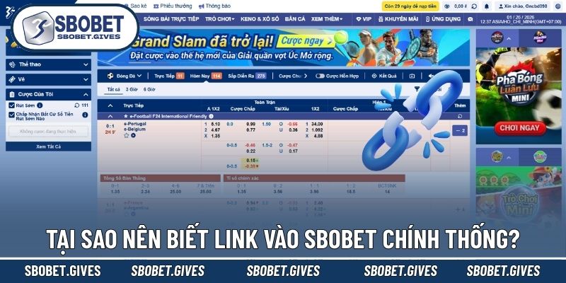 Lợi ích khi biết link vào SBOBET hiện tại chính thống